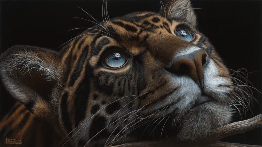 Tiger Blue Eyes puzzle preview